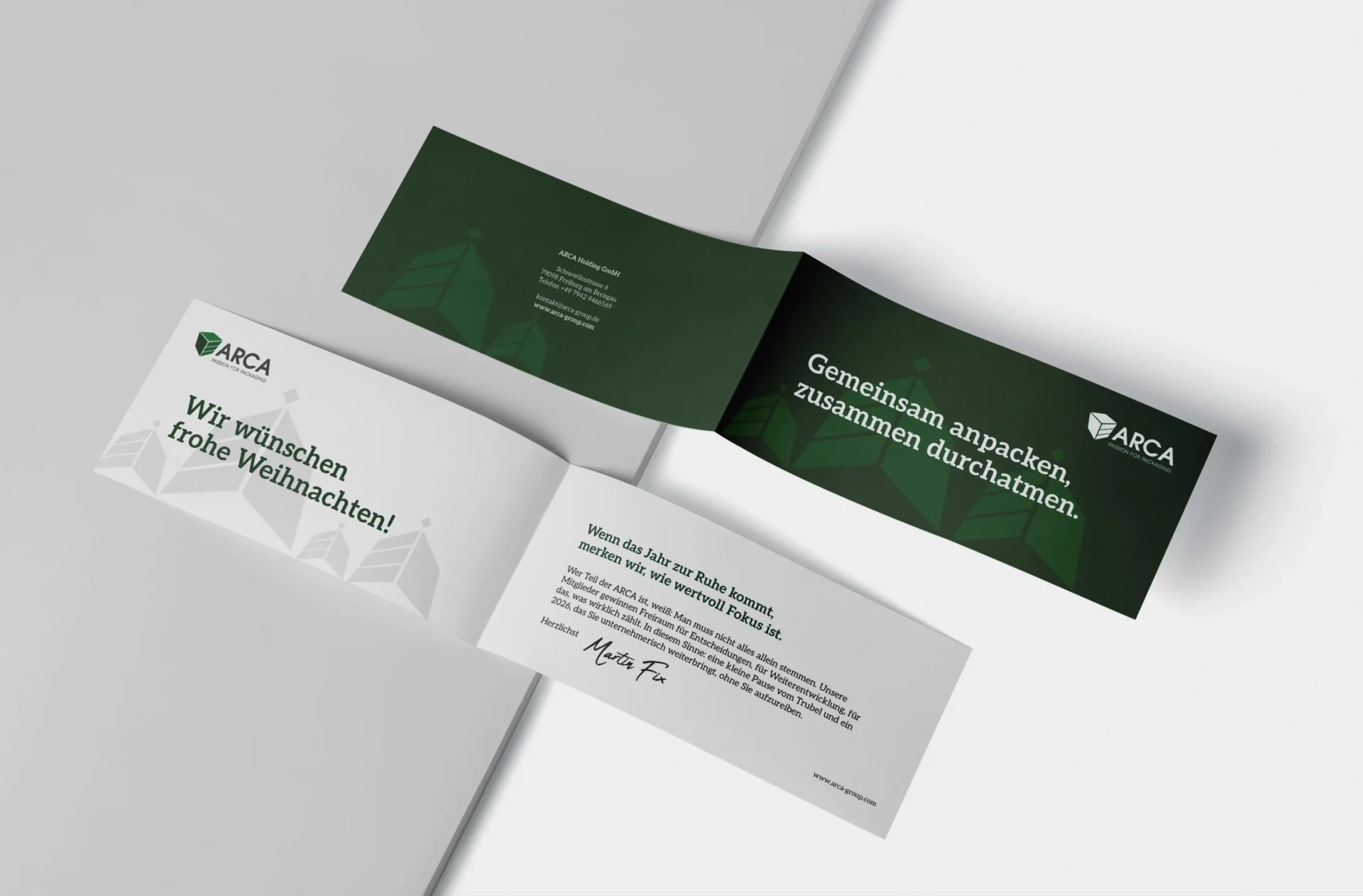 ARCA Weihnachtskarten 2025 Mockup